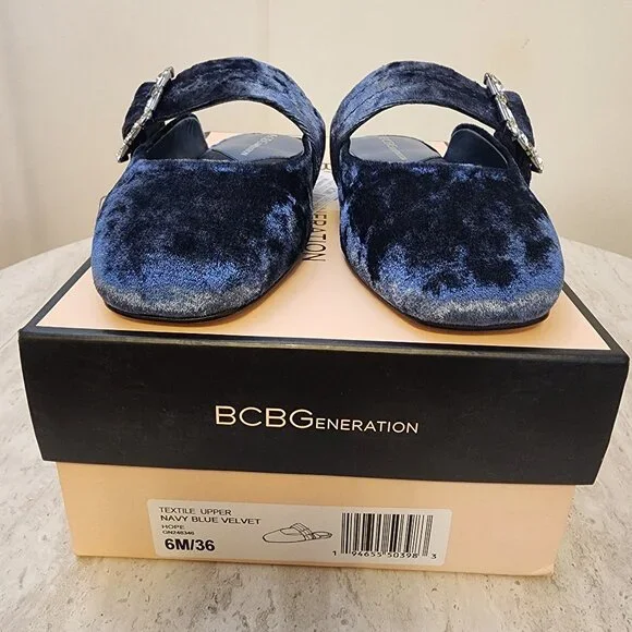 BCBGeneration Womens Hope Squ Naval Blue Velvet from Macy’s - c019 - Picture 8 of 9